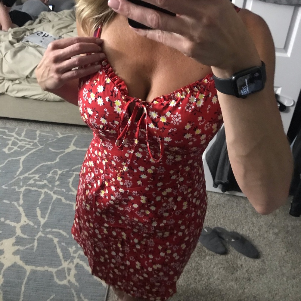 Red summer dress size S